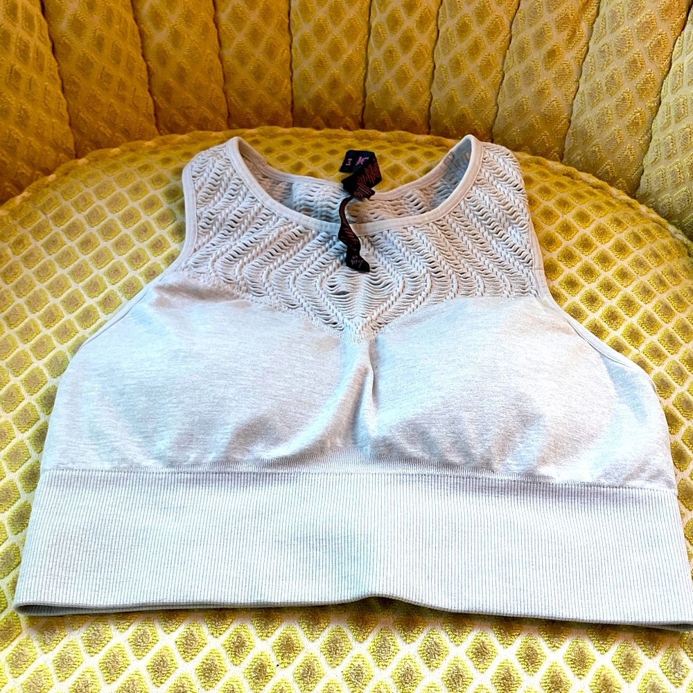 Betsey Johnson Pale Blue Sports Bra Top Medium NWOT